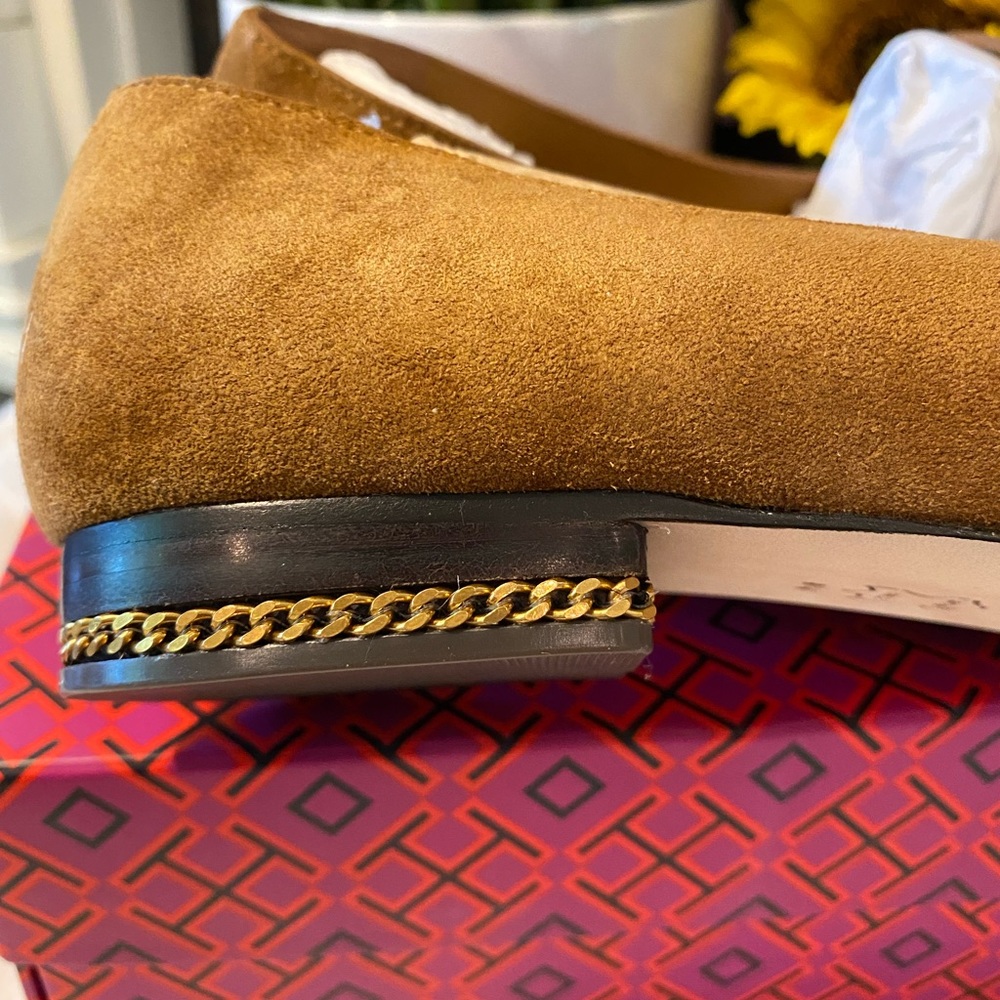 Tory Burch Ruby Square-Toe Suede Loafers - Picture 5 of 8